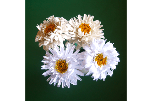 Tousled Paper Daisy SVG Bouquet