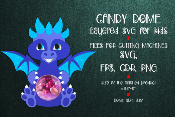 Cute Dragon Halloween Candy Dome Favor
