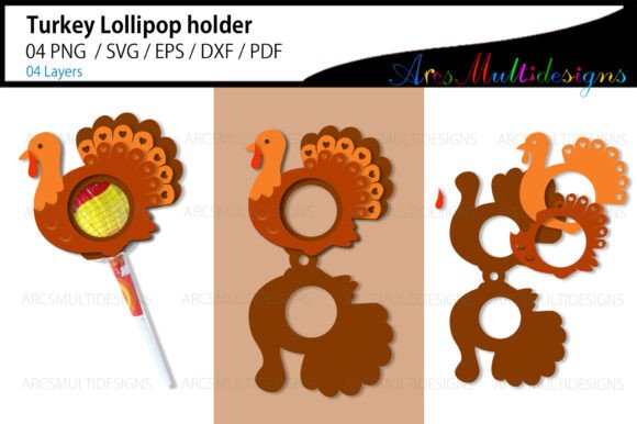 Cute Turkey Fall Lollipop Holder Craft
