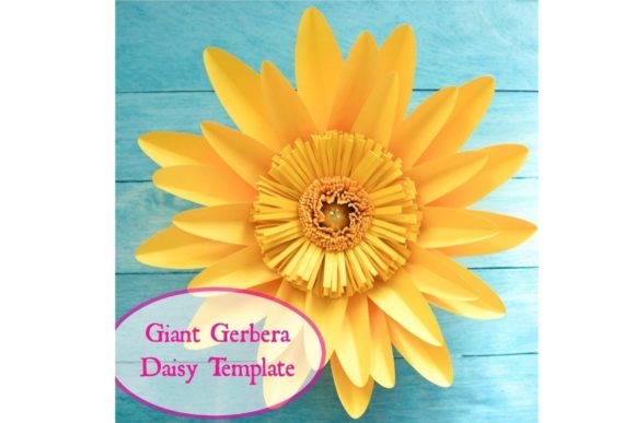 Golden Giant Paper Daisy SVG Wall Bloom