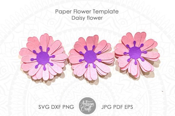Mini Layered Paper Daisy SVG Card Accents