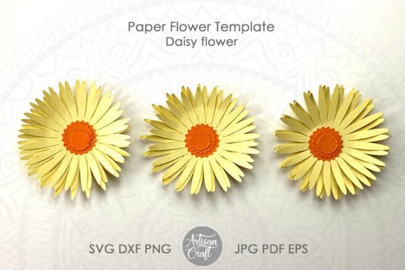 Layered Paper Daisy SVG Petal Pattern