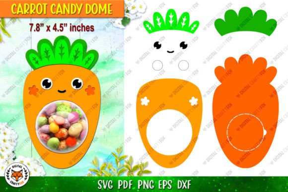 Carrot Fall Candy Dome Holder SVG