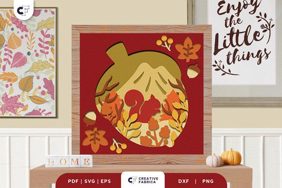 Squirrel Forest Acorn Svg Lightbox