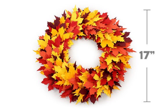 Papercraft Fall Leaves SVG Wreath