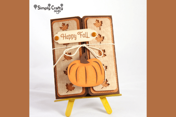 Pumpkin Gatefold Fall SVG Card