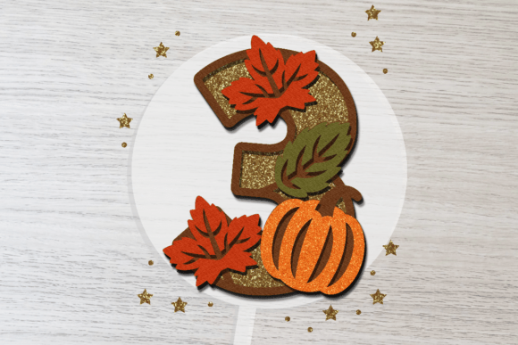 Pumpkin Autumn SVG Number Collection