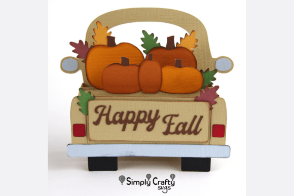 Truck Card Autumn SVG Box Display