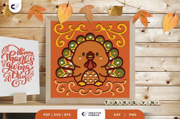 Little Mandala Turkey Shadow Box Accent