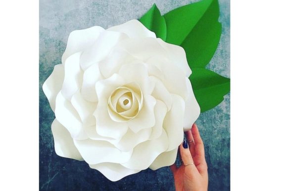 Gardenia Giant Paper Flower SVG Rose