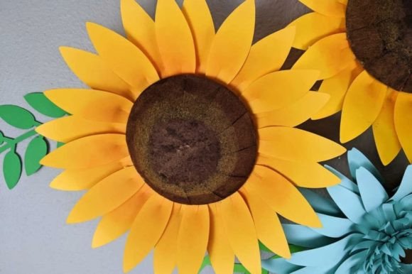 Helianthus Giant Flower SVG Template