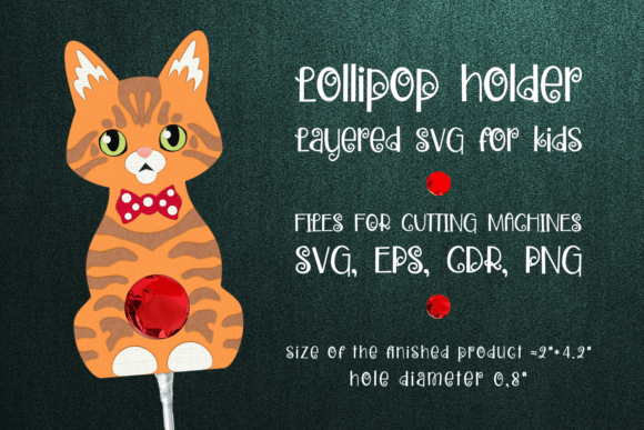 Ginger Tabby Fall Lollipop Holder Craft