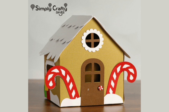 Gift-Ready Gingerbread Paper House Luminary