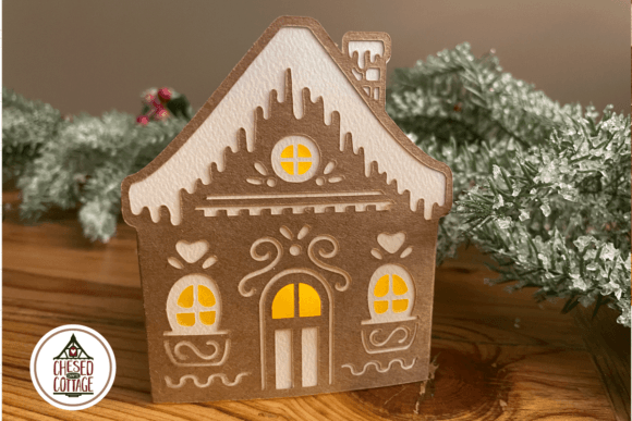 Cozy Gingerbread Paper House Lantern