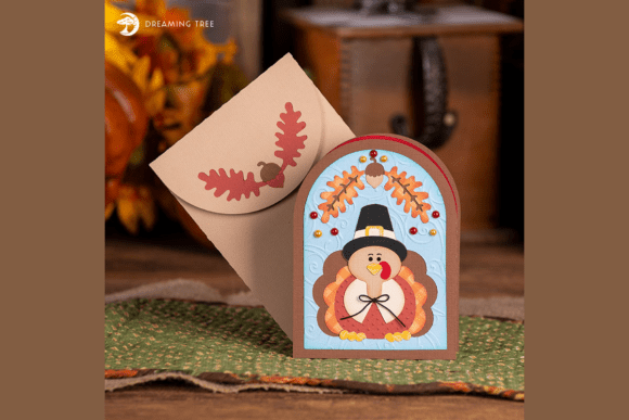Give Thanks Turkey SVG Folded Card