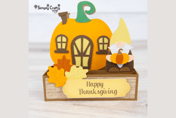 Grateful Gnome Thanksgiving Card SVG