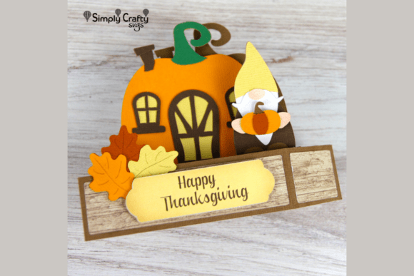 Grateful Autumn SVG Gnome Card