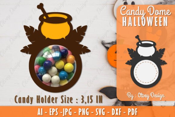 Halloween Fall Candy Dome SVG