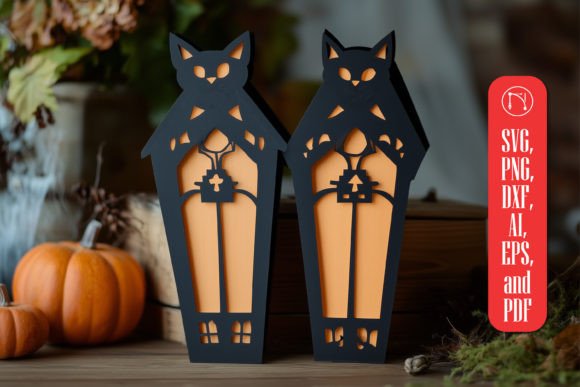 Elegant Halloween Coffin SVG Cutout Set