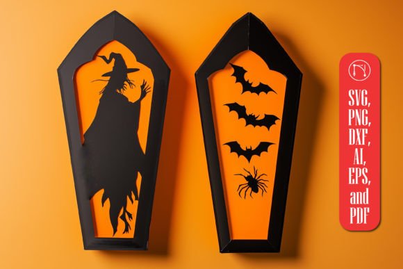 Elegant Halloween Coffin SVG Cutout File