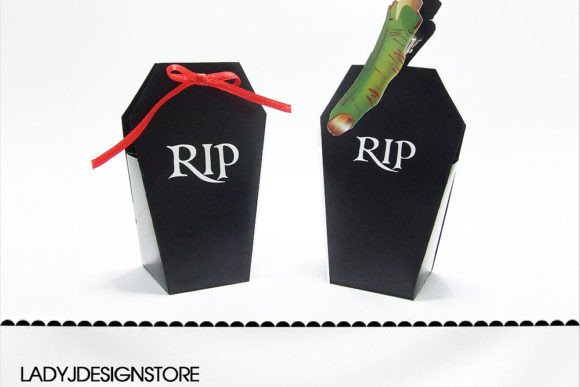 R.I.P. Halloween Coffin SVG Favor Box