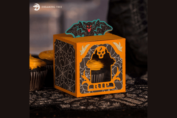 Cupcake Box Halloween Svg Party Treat Holder