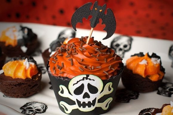 Cupcake Wrapper Halloween Paper Craft