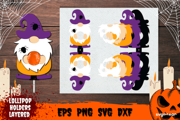 Cute Gnome Halloween Lollipop Holder Treat Craft