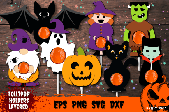 Character Halloween Lollipop Holder Collection