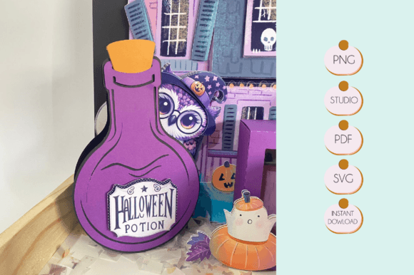 Circular Halloween Svg Potion Box Craft