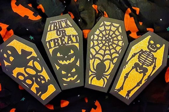 Scary Halloween Coffin SVG Treat Boxes
