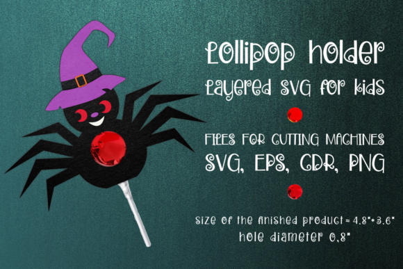 Playful Spider Lollipop Holder SVG Craft