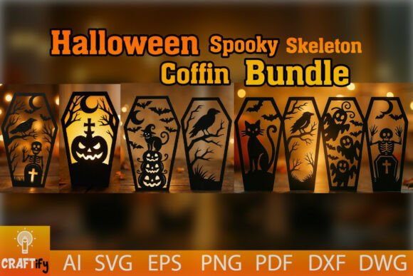 Layered Halloween Coffin Svg Bundle
