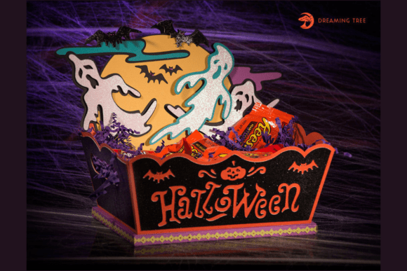 Halloween Paper Craft Treat Box SVG
