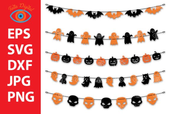 Garland Halloween Svg Bundle Set