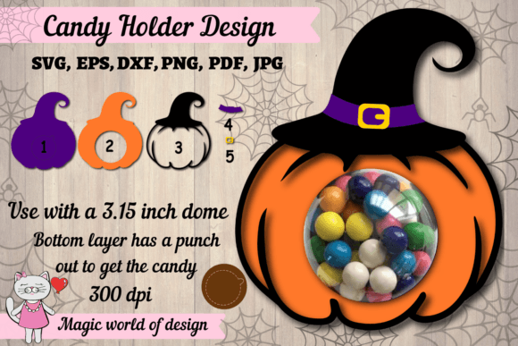 Pumpkin Halloween Candy Dome SVG