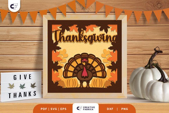 Happy Thanksgiving Turkey SVG Light Box