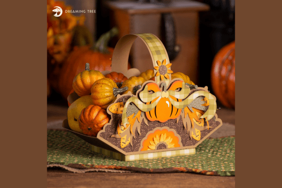 Harvest Basket Autumn Svg Centerpiece