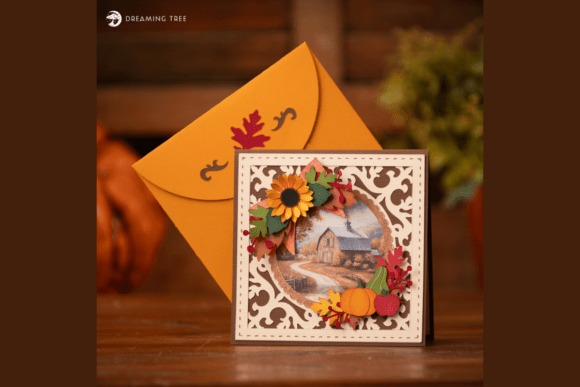 Harvest Thanksgiving Card Foliage SVG