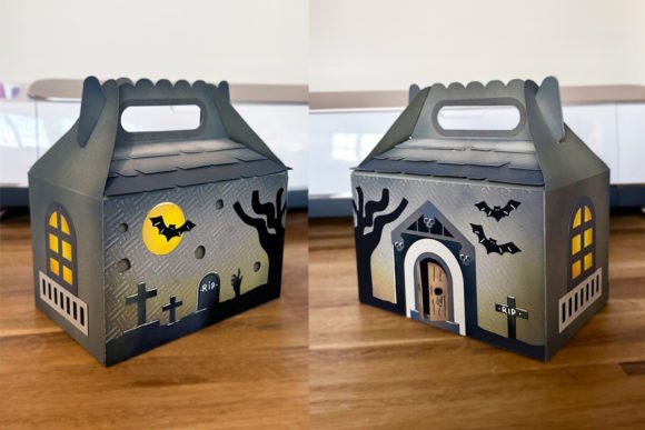 Haunted Gable Halloween Paper Craft Box