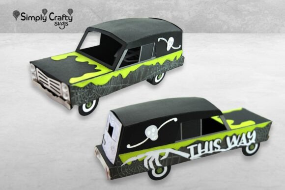 Haunted Hearse Halloween Svg Candy Holder