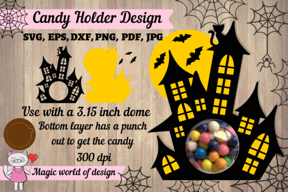 Haunted House Halloween Candy Dome Ornament
