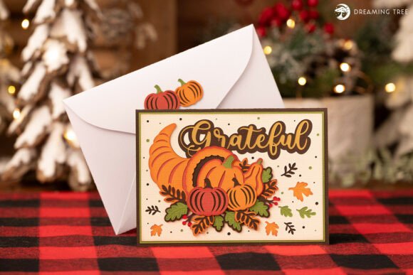Harvest Fall Card With Cornucopia Charm