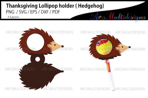 Woodland Fall Lollipop Holder Hedgehog