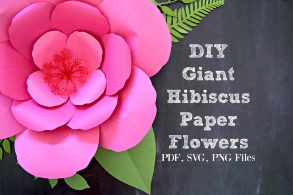Hibiscus Giant Paper Flower SVG Template