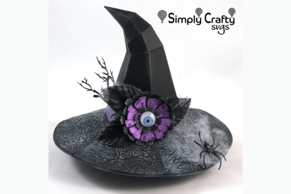Hovering Witch Svg Hat Illusion Box
