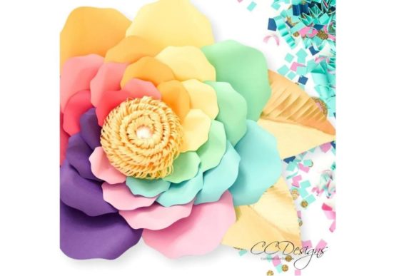 Iris Unicorn Giant Paper Flower SVG