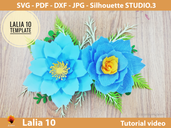 Lalia 10 Giant Flower SVG Craft Template