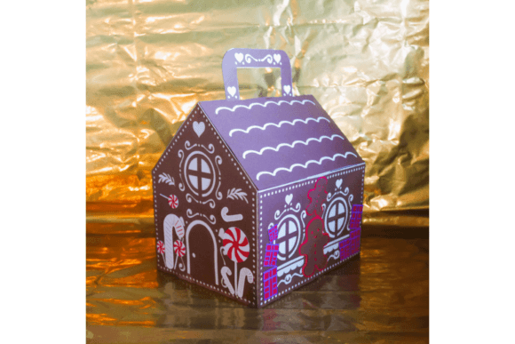 Grand Gingerbread Paper House Gift Carrier