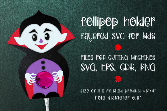 Little Vampire Lollipop Holder Favor